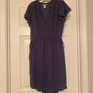 Navy polka dot dress